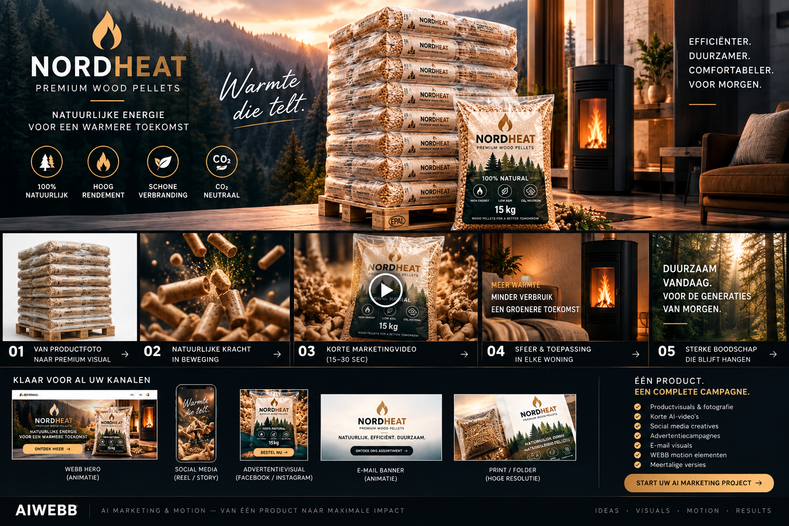 NORDHEAT — Warmte die telt. Een complete AI Marketing-campagne.